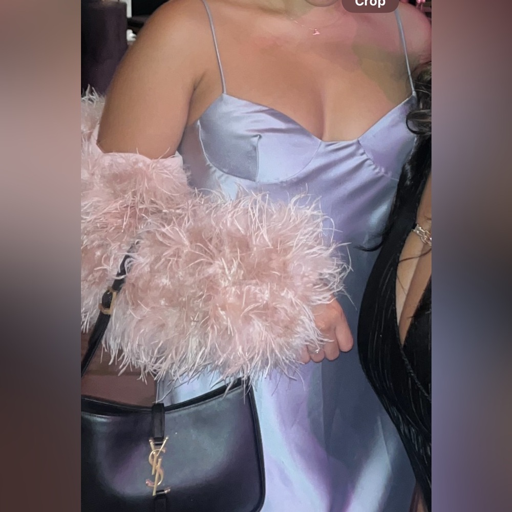 Zara Lavender Satin Dress